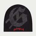 Black and red Godspeed studded beanie with edgy and stylish design
