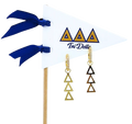 Greek Letter Huggie Hoops- Delta Delta Delta