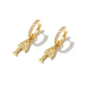 Greek Letter Huggie Hoops- Delta Gamma