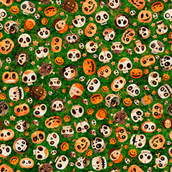Green Skull & Pumpkin Toss- A Haunting We Will Go
