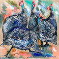 Guinea Fowl Family Trivet