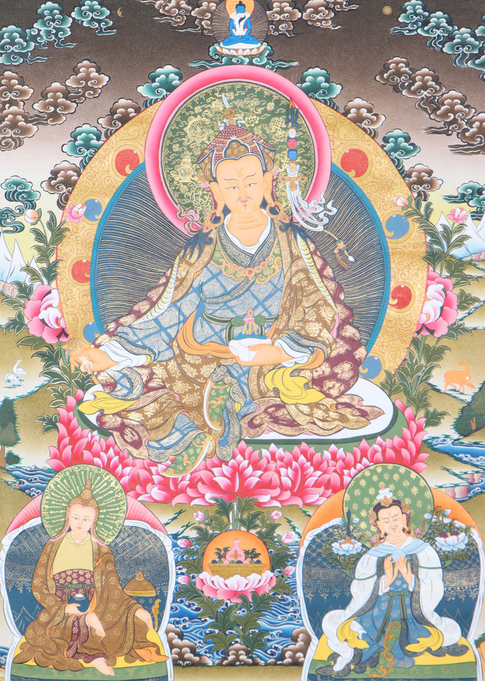Guru Thangka Painting for spiritual guidance, protection, and the removal of obstacles.
