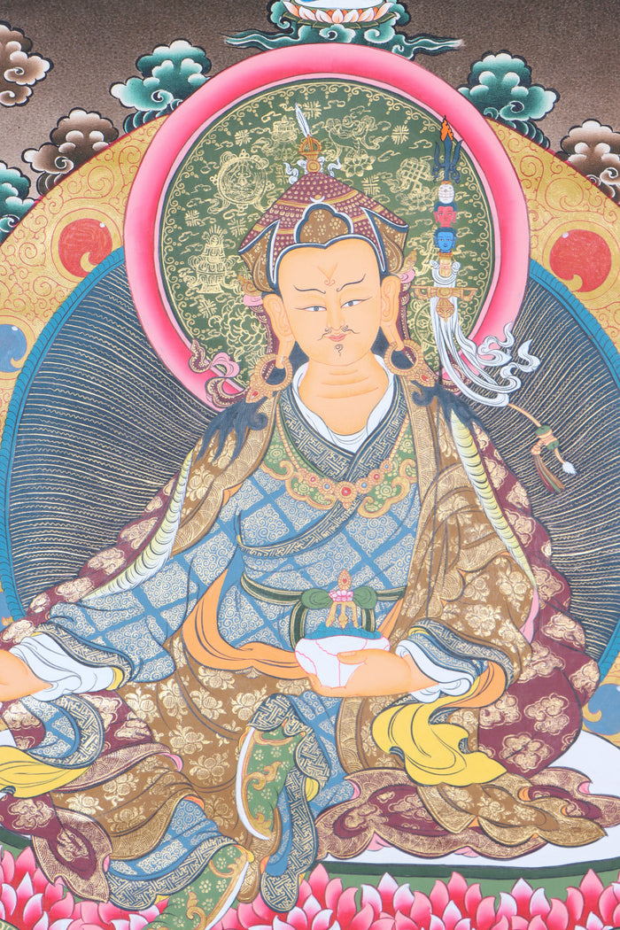 Guru Thangka Painting for spiritual guidance, protection, and the removal of obstacles.