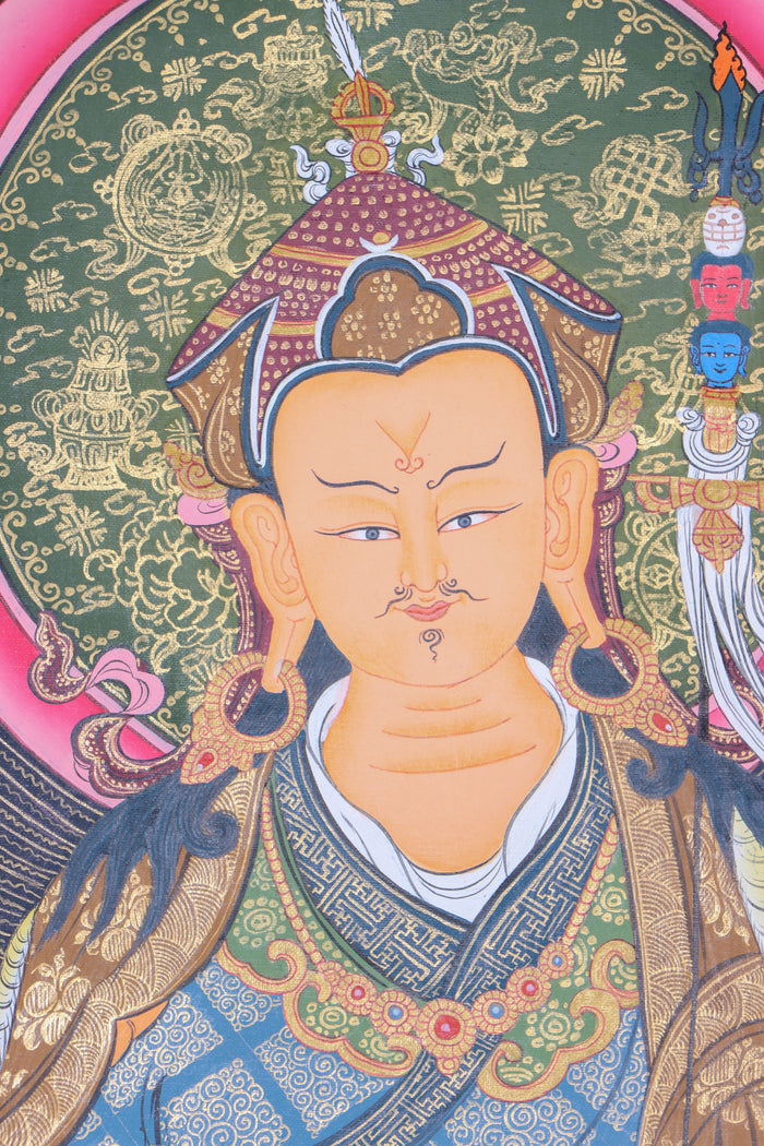 Guru Thangka Painting for spiritual guidance, protection, and the removal of obstacles.