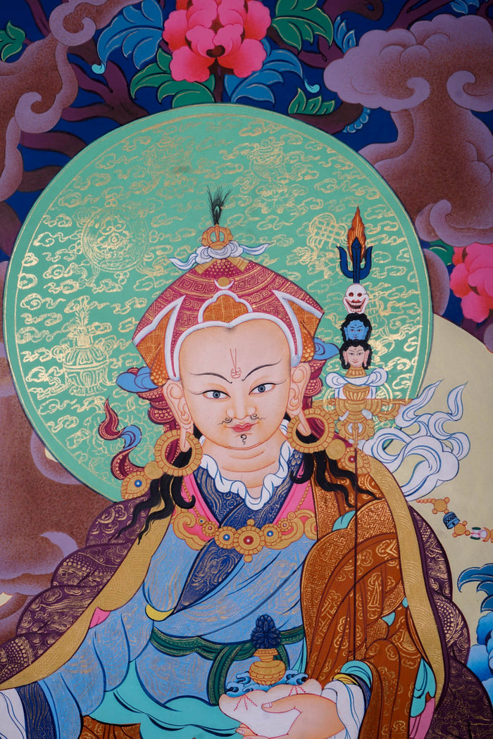 Guru Rinpoche | Master Padmasambhava Thangka Painting - Lucky Thanka