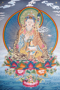 Guru Rinpoche Thangka Painting for prayer and meditation.