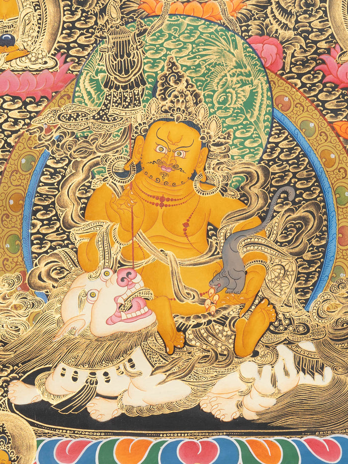 Hand-Painted Zambala Thangka - Tibetan Painting