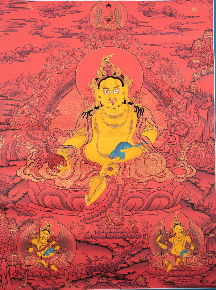 Handcrafted Zambala - Handpainted Tibetan Art