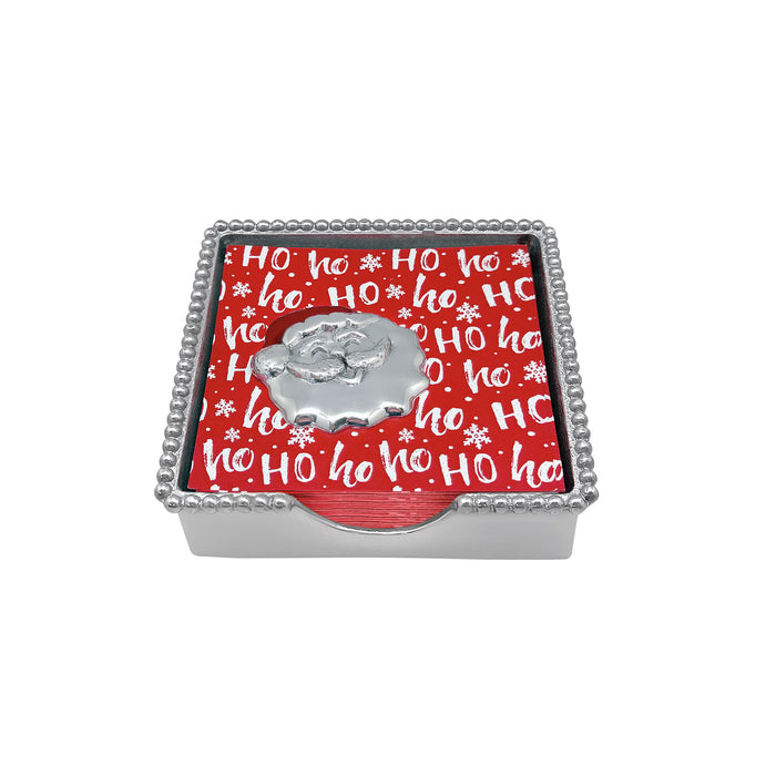 Happy Santa Beaded Napkin Box Set