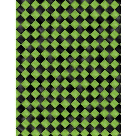 Harlequin Texture Green- Spooky Tails