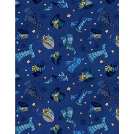 Hat's and Scarves Dark Blue- Let It Snow- Man!
