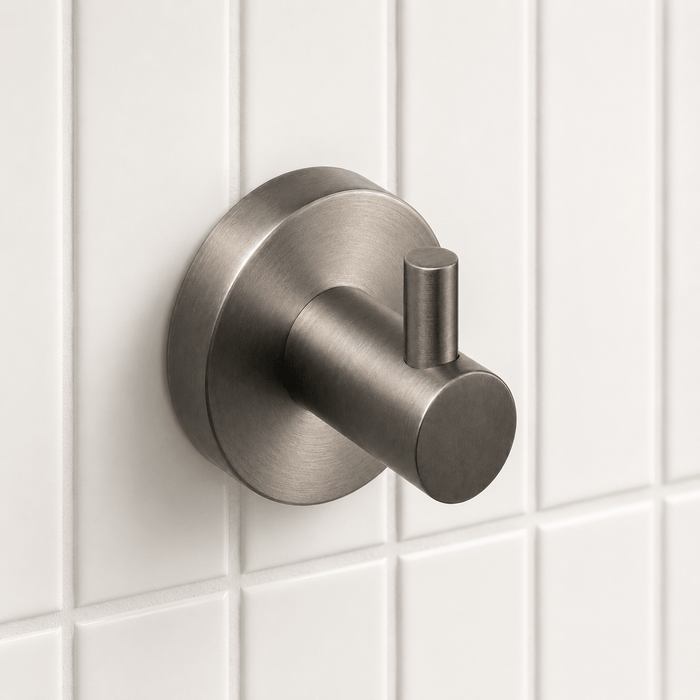 Bathroom Hawksburn Towel and Robe Hook - Gunmetal