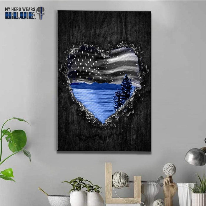 Canvas Prints 8" x 12" Canvas - Heart Beautiful Sky Flag