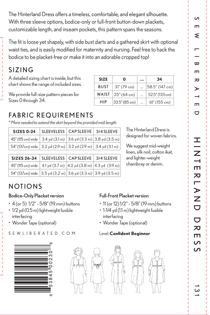 Hinterland Dress Sewing Pattern
