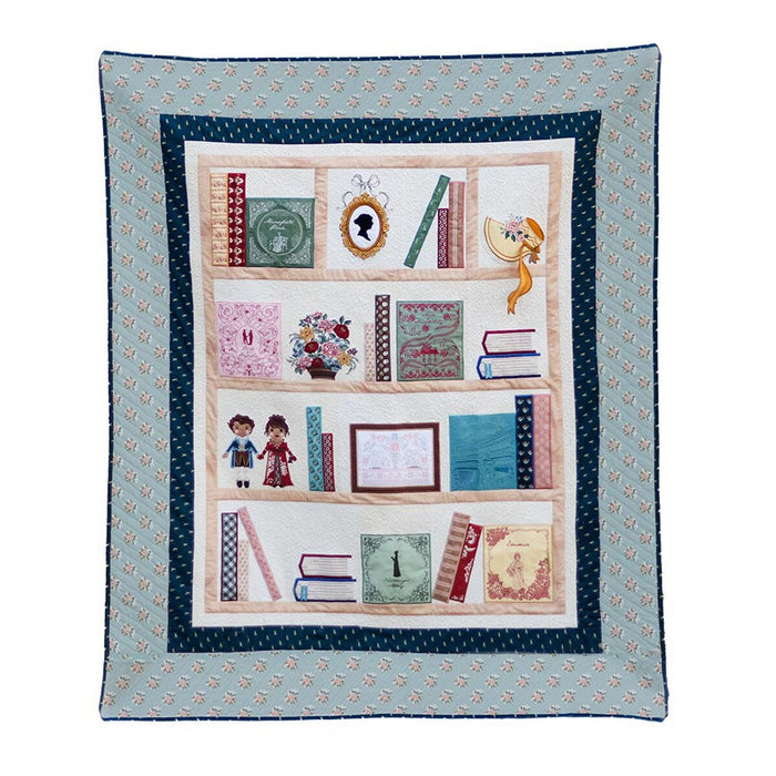 Jane Austen Library Quilt Fabric Kit ONLY- Machine Embroidery
