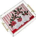 Jennifer's Milk Glass Holly Acrylic Tray