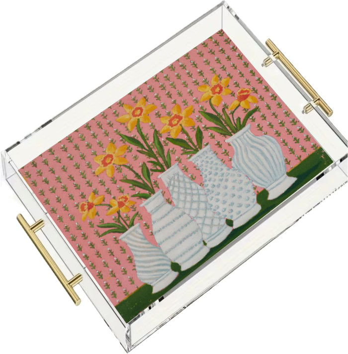 Jennifer's Sweet as a Peach Acrylic Tray