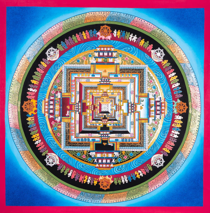 Kalchakra Mandala Wall Hanging Painting - Lucky Thanka