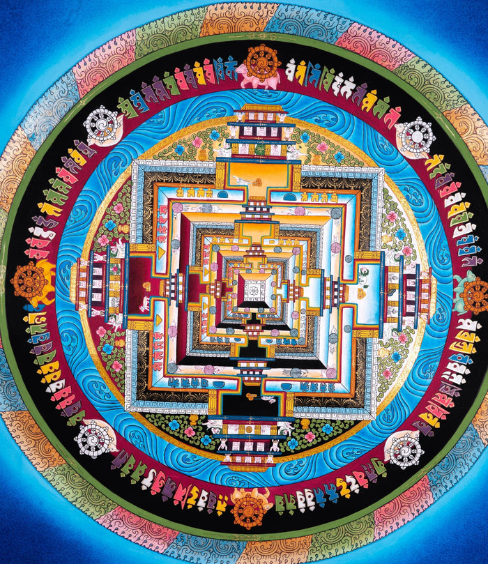 Kalchakra Mandala Wall Hanging Painting - Lucky Thanka