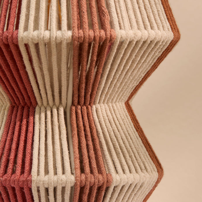 Kateli Paprika Stripe Small Table Lamp - 21cm - Laura James