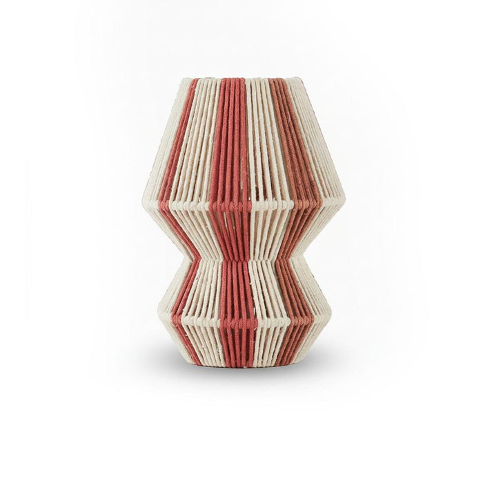 Kateli Paprika Stripe Small Table Lamp - 21cm - Laura James