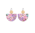 Kelsie Rose Floating Florals Large Bell Circle Hoop Earring