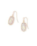 Kendra Scott Lee Earrings Rose Gold Dichroic Glass