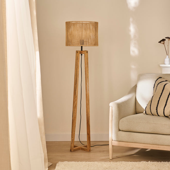 Konduru 150cm Floor Lamp Base - Natural Mango Wood - Laura James
