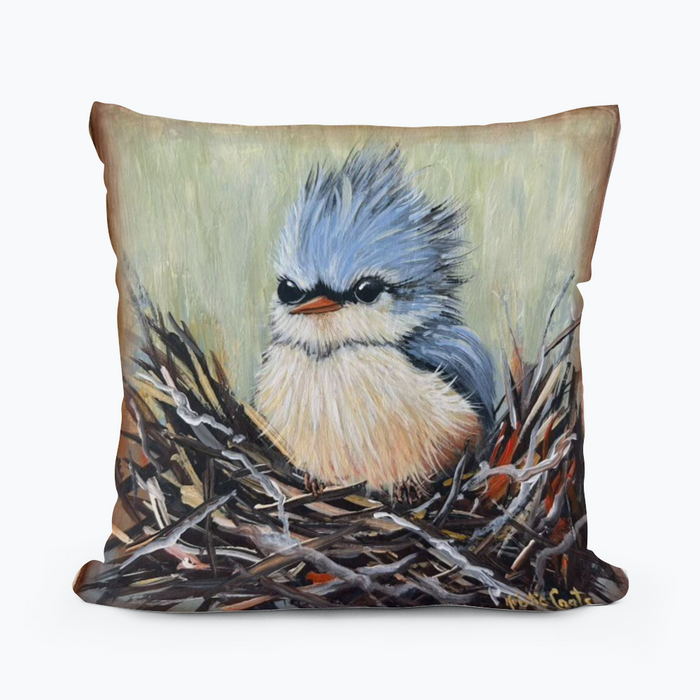 Kristie Baby Blue Bird Square Pillow