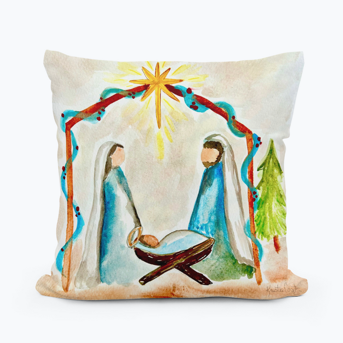 Kristie's Nativity Square Pillow