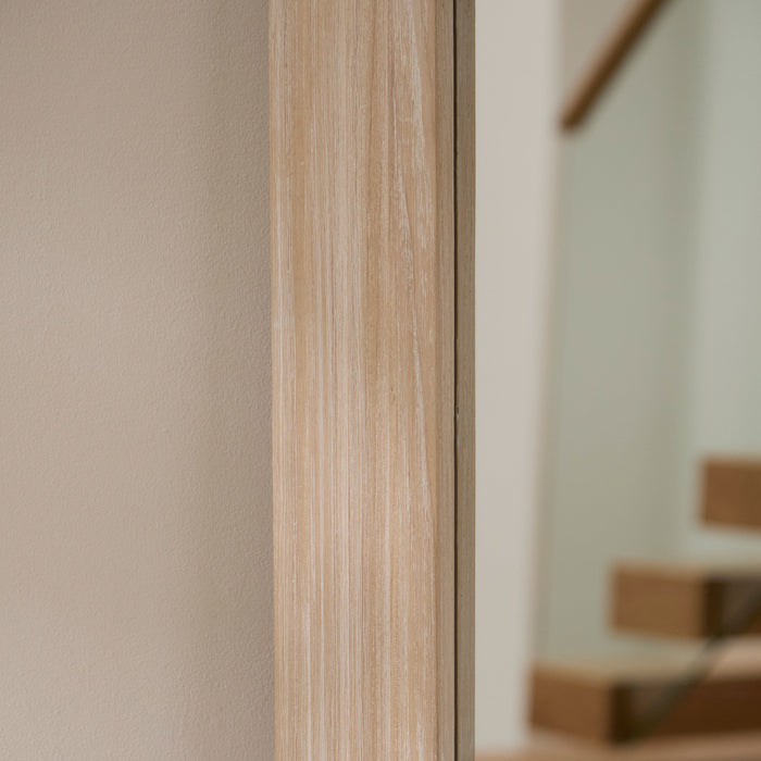 Kubu 170 x 50cm Wooden Arch Mirror - Whitewash - Laura James