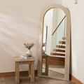 Kubu 180 x 80cm Wooden Arch Mirror - Taupe - Laura James