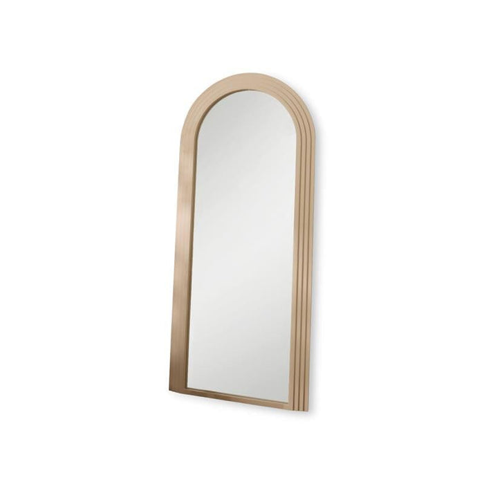 Kubu 180 x 80cm Wooden Arch Mirror - Taupe - Laura James