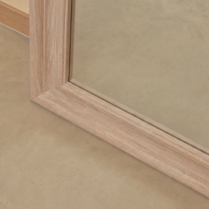 Langton 180x90cm Wooden Arch Floor Mirror - Whitewash - Laura James