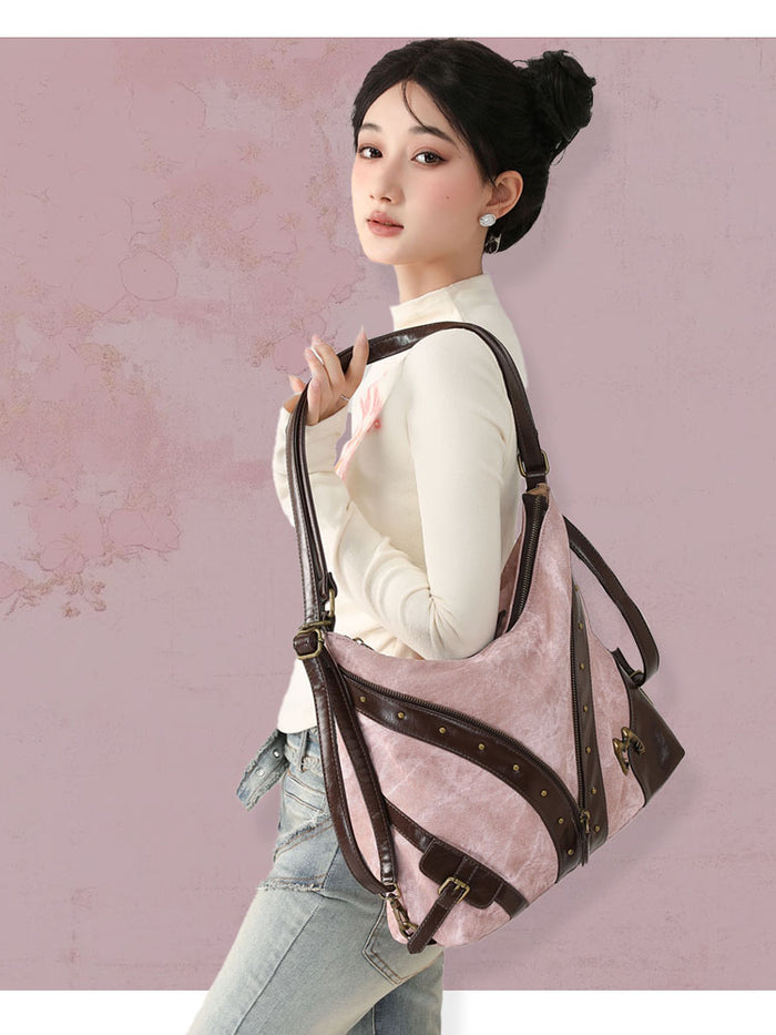 Large-Capacity Studded Y2K Backpack