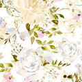 Large Floral White- Serendipity Linen