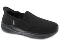 Lätt slip-on-sko i svart – andningsbar och enkel att ta på