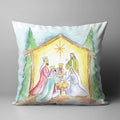 Laura's Square Nativity Pillow