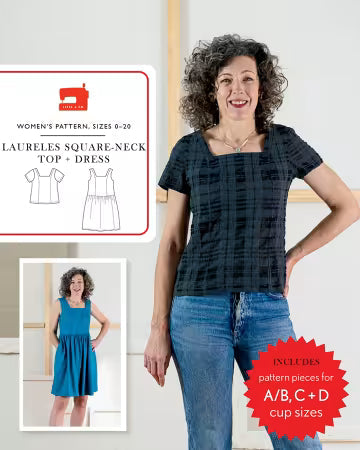 Laureles Square-Neck Top and Dress Pattern by Liesl & Co.