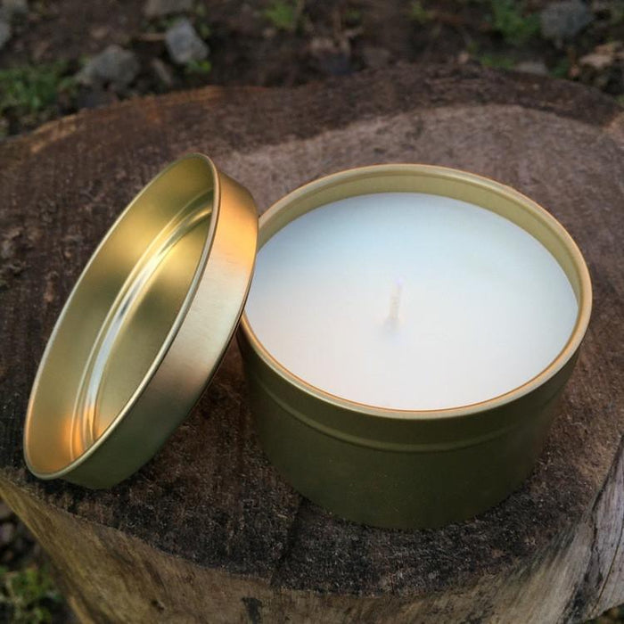 spring wonderland soy candle wooly beast naturals hand poured handmade clean burning small batch amber gold travel tin essential oils eco friendly vegan best smelling