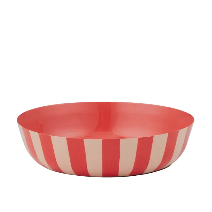 Linear Metal Bowl Tomato/Nude