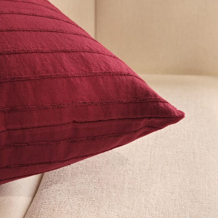 Ludbrook 45x45cm Cushion Cover - Burgundy Red - Laura James