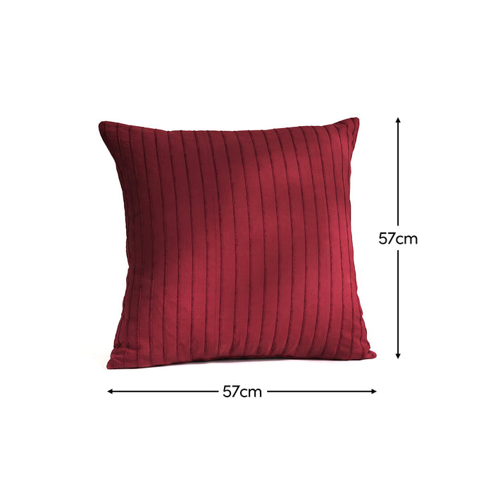 Ludbrook 57x57cm Cushion Cover - Burgundy Red - Laura James