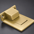 Cabinet Knobs & Handles Satin Brass / Solid Brass Luxe Doorware - Malvern Flush Magnetic Door Stop - Satin Brass