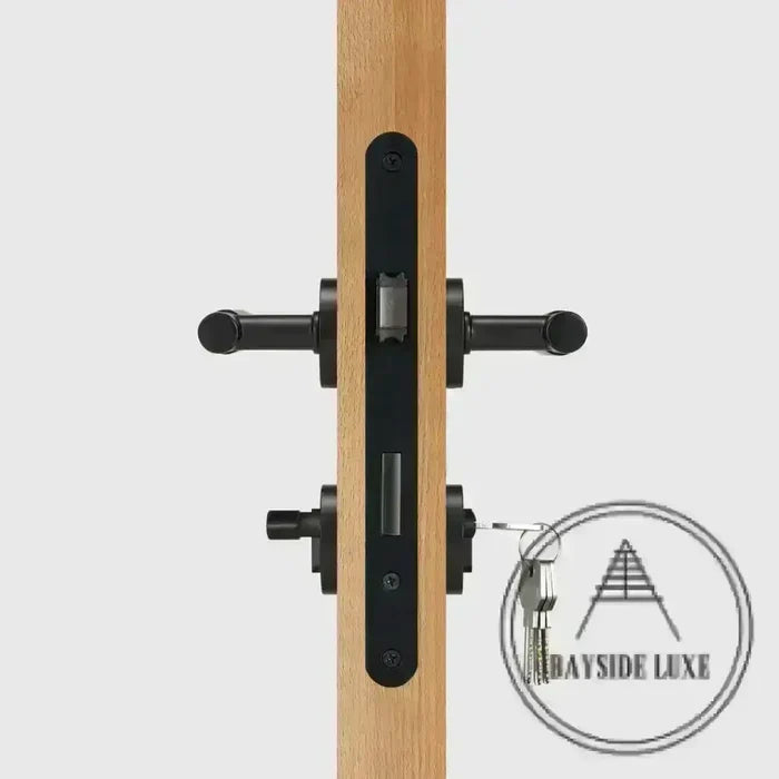 Door Handle Luxe Doorware - The Otway Linear Knurled Mortice Lock Set - Black