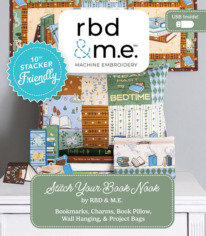 Machine Embroidery Stitch Your Book Nook