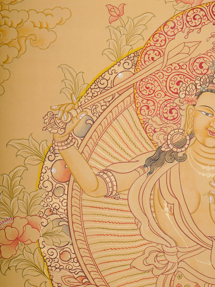 Genuine Hand Painting - Prajnaparmita, Manjushri thangka