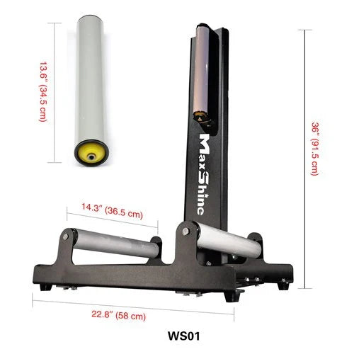 Maxshine Wheel Stand Tire Roller - Black