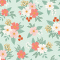 Meadow Moments Floral Mint Flannel
