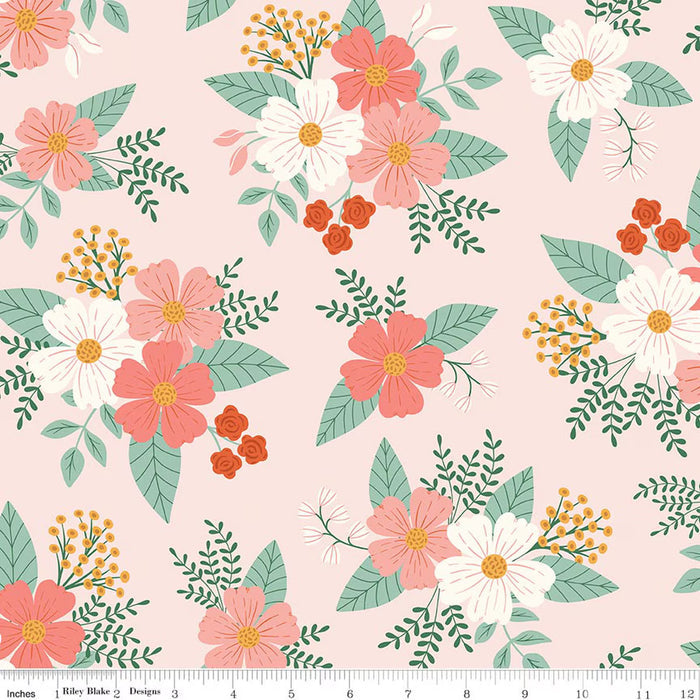 Meadow Moments Floral Pink Flannel